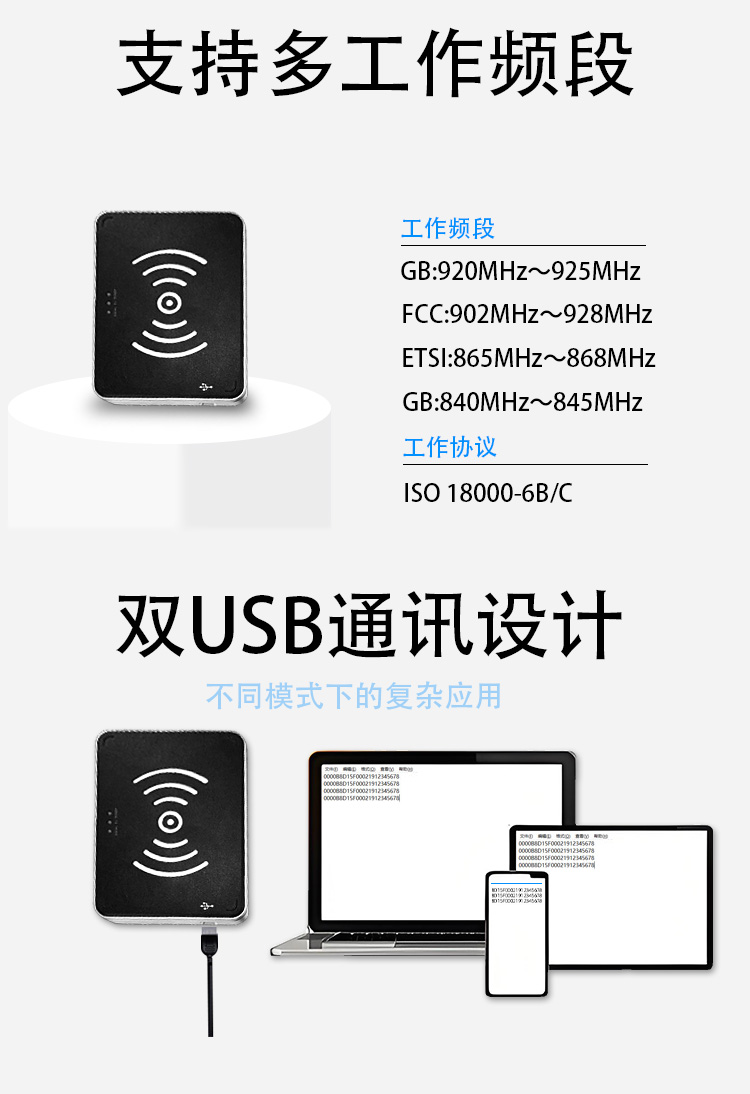 RFID RH-P150桌面读写器3