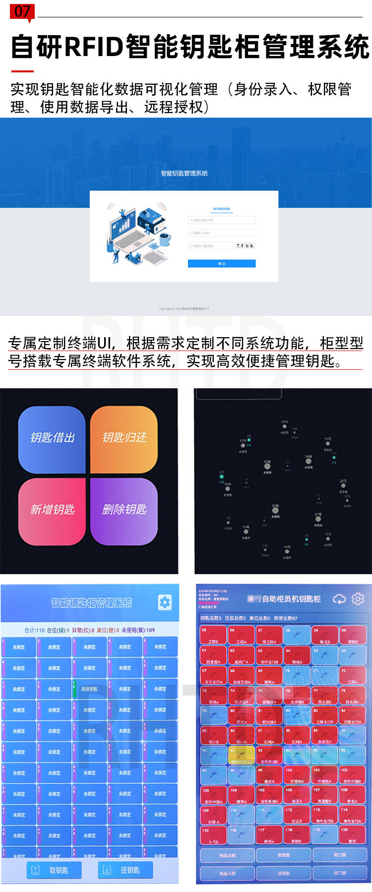 24位RFID智能钥匙柜6